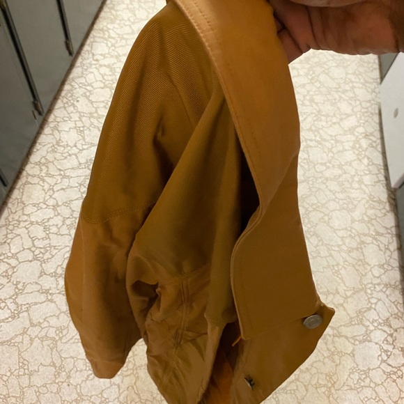 Tommy Hilfiger Tommy Jeans Men's Colorblocked Chore Jacket Size XL Tan & Yellow - Picture 12 of 12